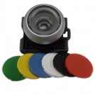 Eticheta transparenta pt.buton luminos, culoare rosie cu simbol "0"